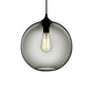 Niche Modern Solitaire 10" Dimmable LED Edison Bulb Pendant Light With Gray Glass Shade