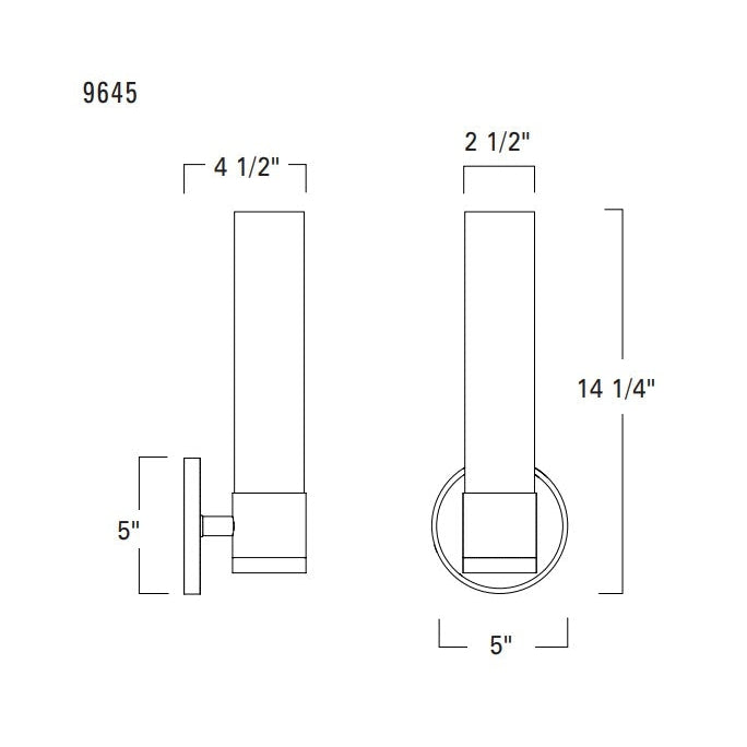 Norwell Lighting Abbott 14" x 5" Brushed Nickel LED Vanity Wall Sconce With Shiny Opal Glass Diffuser