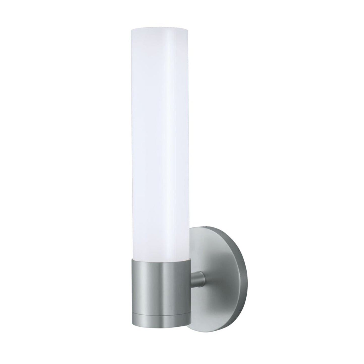 Norwell Lighting Abbott 14" x 5" Brushed Nickel LED Vanity Wall Sconce With Shiny Opal Glass Diffuser