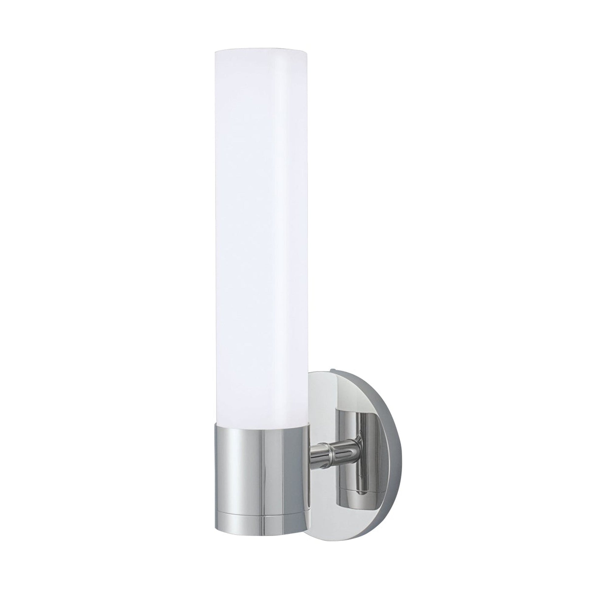 Norwell Lighting Abbott 14" x 5" Chrome LED Vanity Wall Sconce With Shiny Opal Glass Diffuser