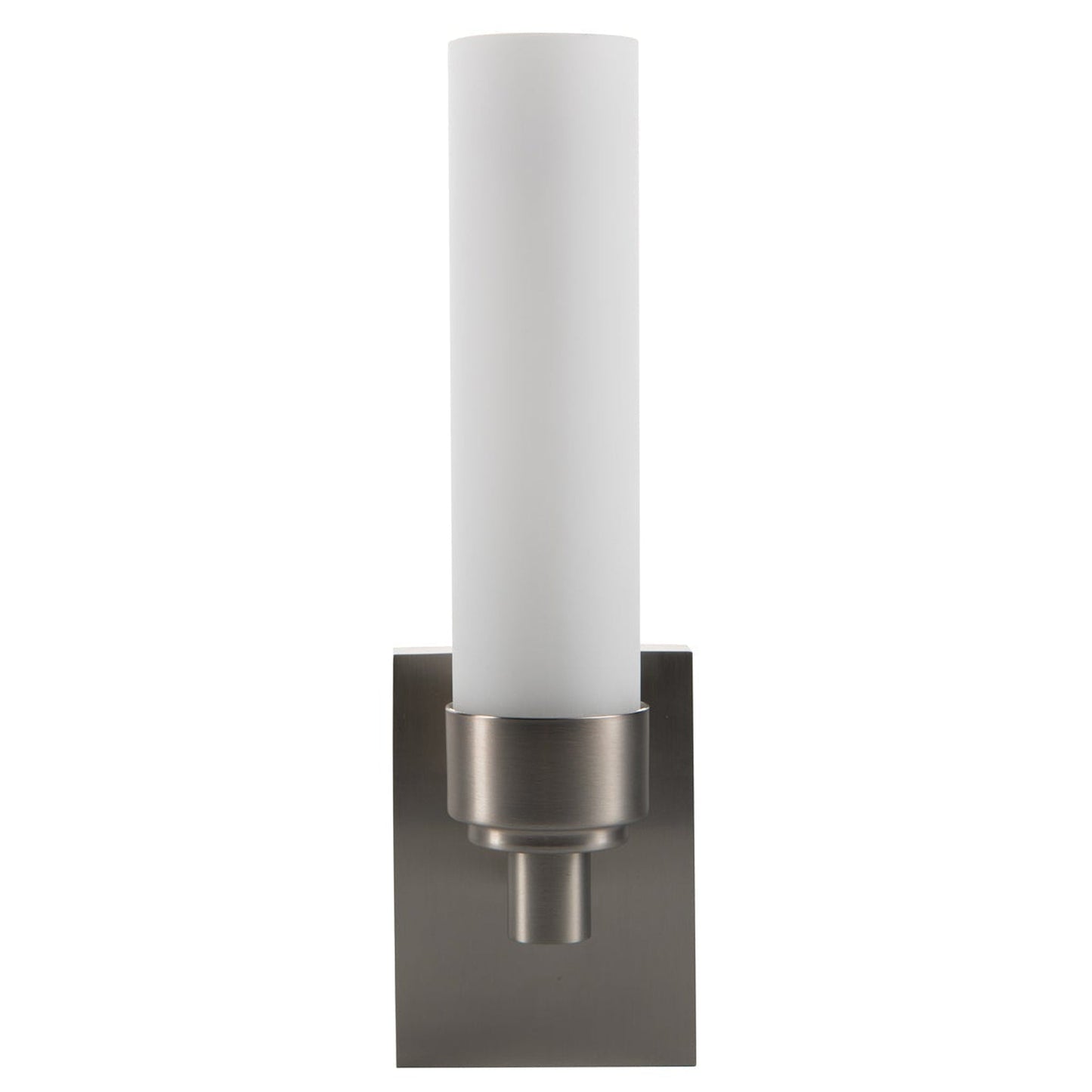 Norwell Lighting Alex 11" x 3" 1-Light Brushed Nickel Vanity Light With Matte Opal Glass Diffuser