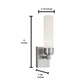 Norwell Lighting Alex 11" x 3" 1-Light Brushed Nickel Vanity Light With Matte Opal Glass Diffuser