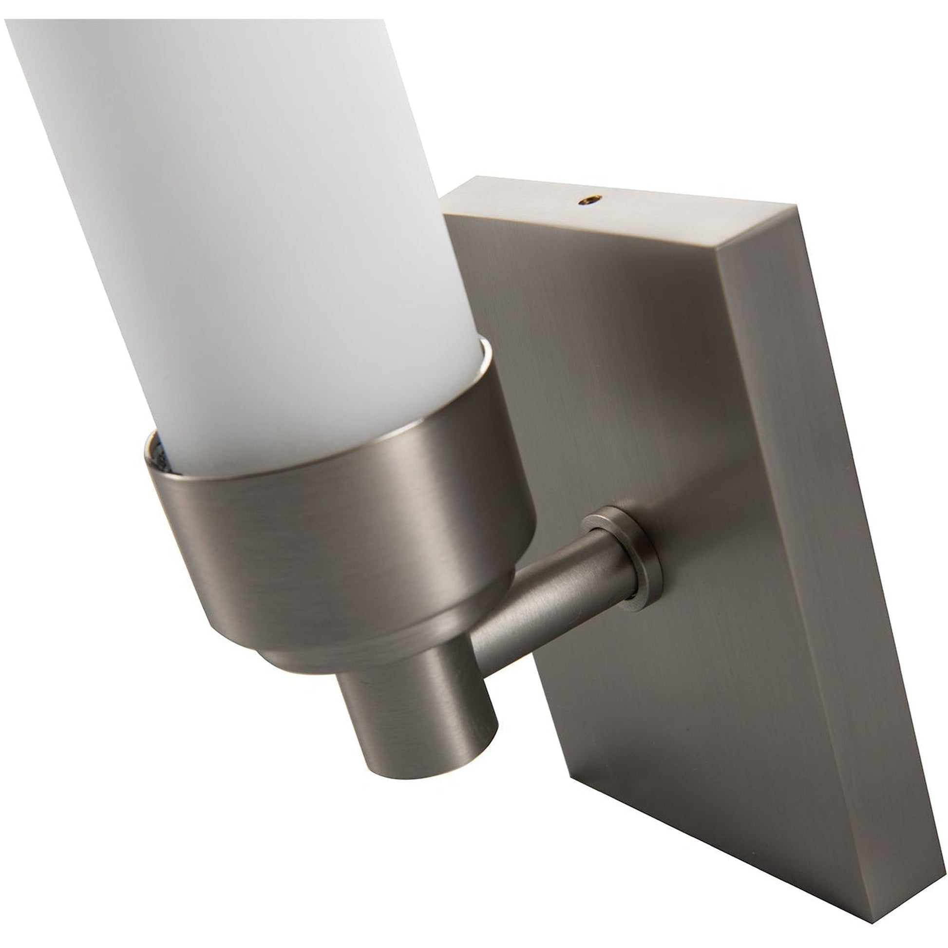 Norwell Lighting Alex 11" x 3" 1-Light Brushed Nickel Vanity Light With Matte Opal Glass Diffuser