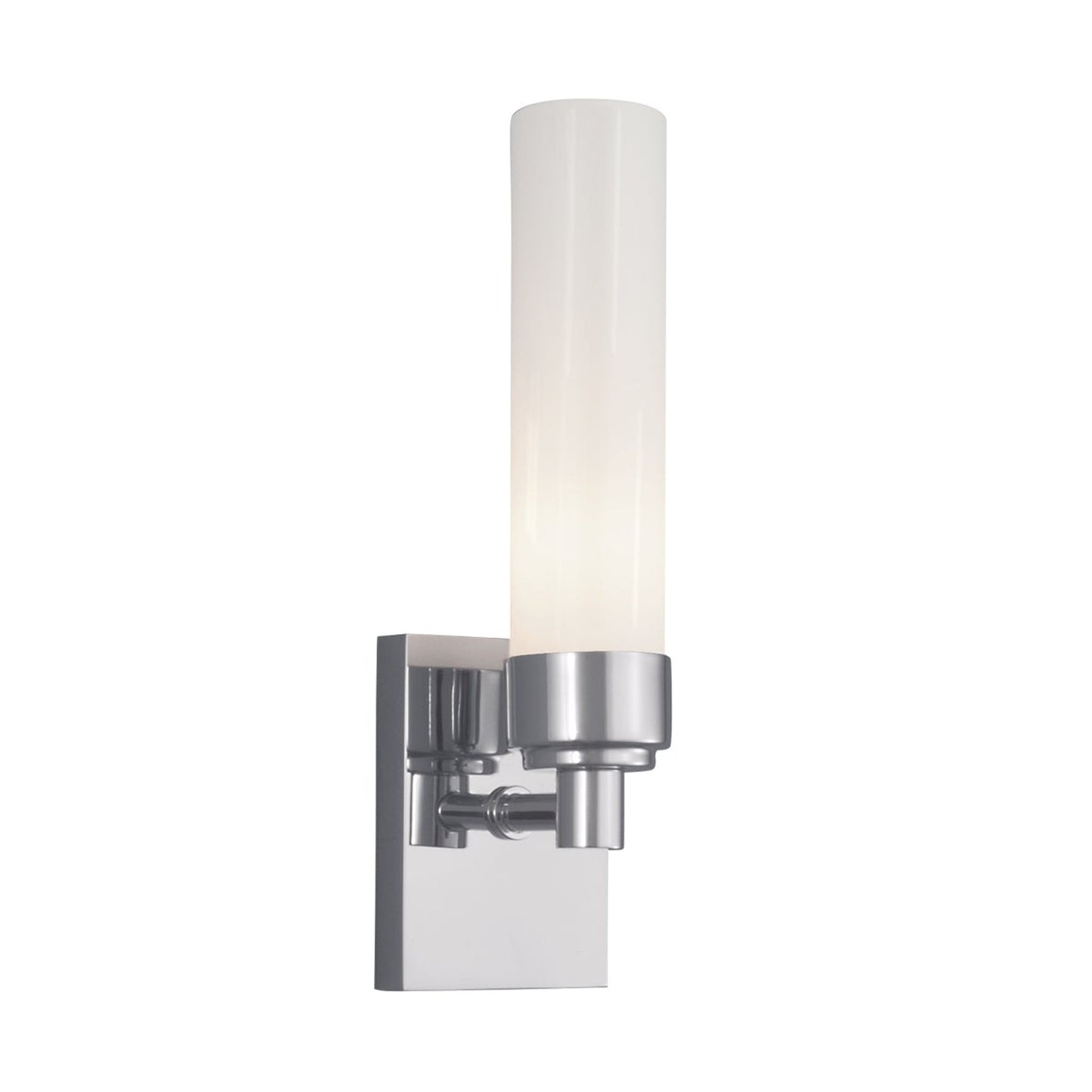 Norwell Lighting Alex 11" x 3" 1-Light Polished Nickel Vanity Light With Shiny Opal Glass Diffuser