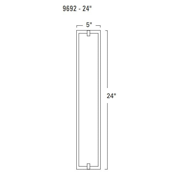 Norwell Lighting Alto 24" Chrome LED ADA Sconce With Matte Opal Glass Diffuser