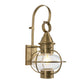 Norwell Lighting American Onion 21" x 11" 1-Light Aged Brass Medium Outdoor Wall Light With Clear Glass Diffuser