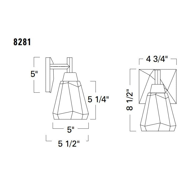 Norwell Lighting Arctic Bath Series 9" x 5" 1-Light Polished Nickel Vanity Wall Sconce With Clear Glass Diffuser