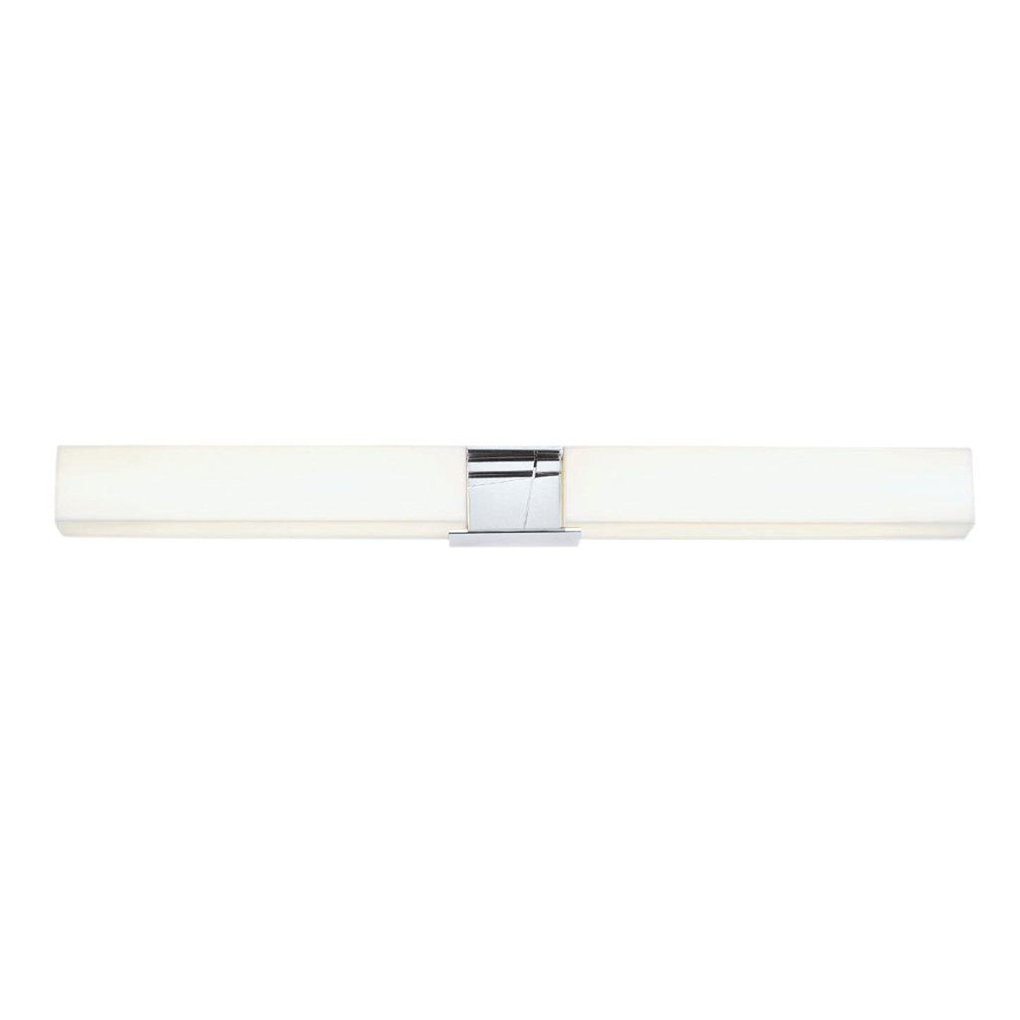 Norwell Lighting Artemis 36" 2-Light Chrome LED Vanity Sconce With Matte Opal Acrylic Diffusers