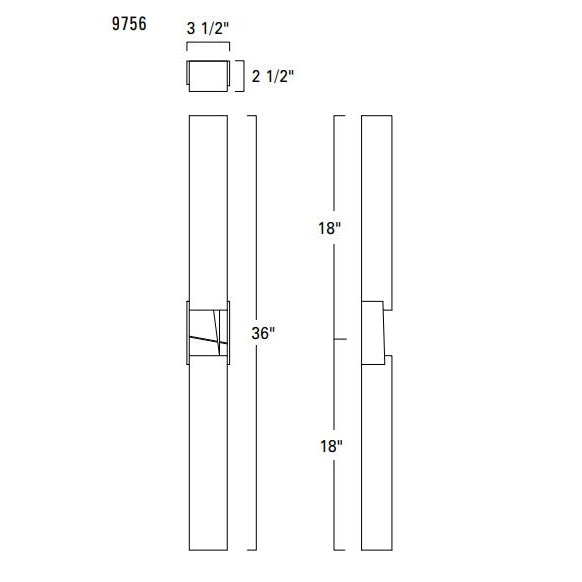 Norwell Lighting Artemis 36" 2-Light Chrome LED Vanity Sconce With Matte Opal Acrylic Diffusers