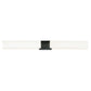 Norwell Lighting Artemis 36" 2-Light Matte Black LED Vanity Sconce With Matte Opal Acrylic Diffusers