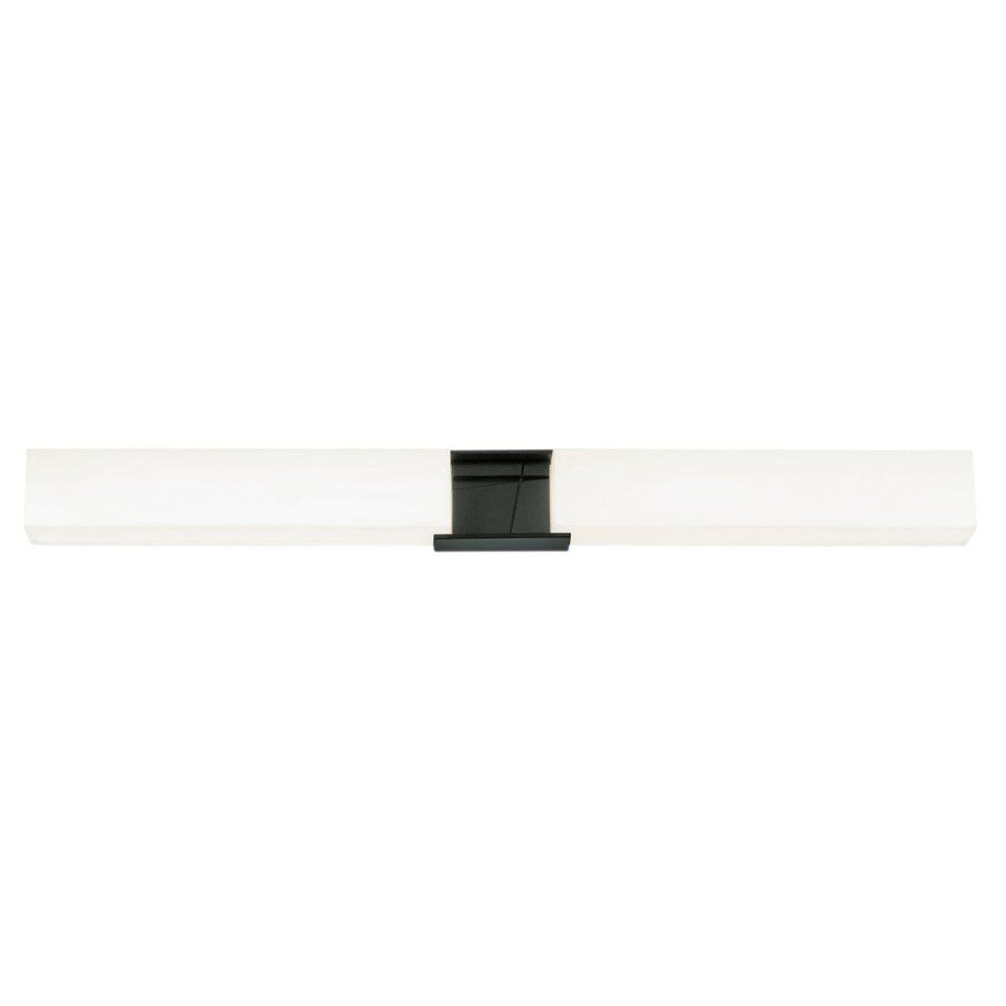 Norwell Lighting Artemis 36" 2-Light Matte Black LED Vanity Sconce With Matte Opal Acrylic Diffusers