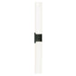 Norwell Lighting Artemis 36" 2-Light Matte Black LED Vanity Sconce With Matte Opal Acrylic Diffusers