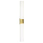 Norwell Lighting Artemis 36" 2-Light Satin Brass LED Vanity Sconce With Matte Opal Acrylic Diffusers