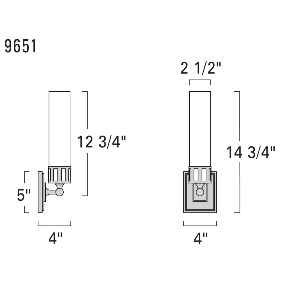 Norwell Lighting Astor 15" x 4" 1-Light Chrome Horizontal/Vertical LED Vanity Wall Sconce With Shiny Opal Glass Diffuser