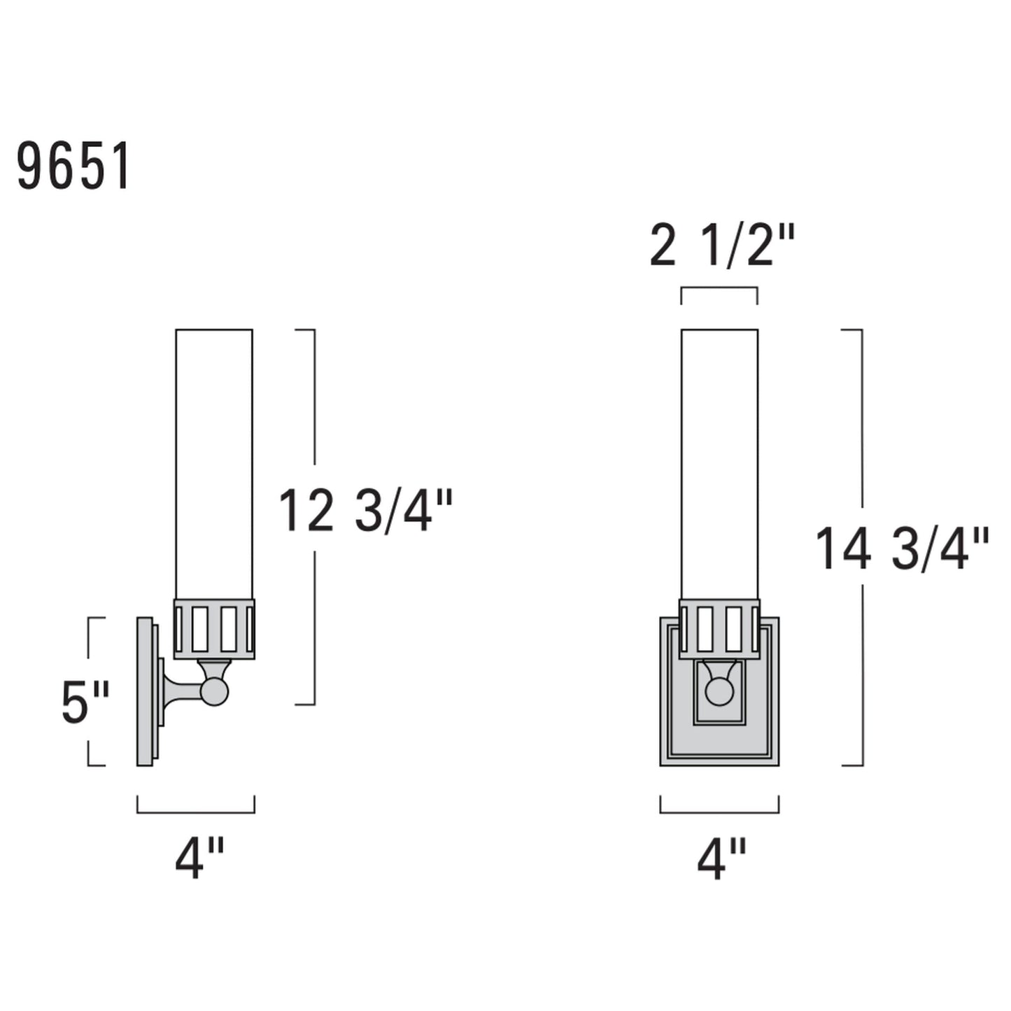 Norwell Lighting Astor 15" x 4" 1-Light Chrome Horizontal/Vertical Vanity Wall Sconce With Shiny Opal Glass Diffuser