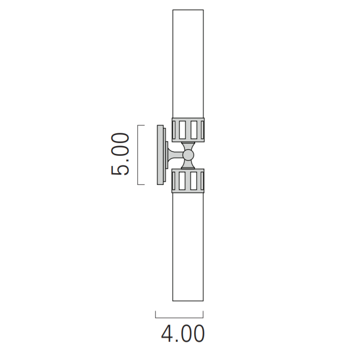 Norwell Lighting Astor 4" x 25" 2-Light Brushed Nickel Horizontal/Vertical Vanity Wall Sconce With Shiny Opal Glass Diffuser