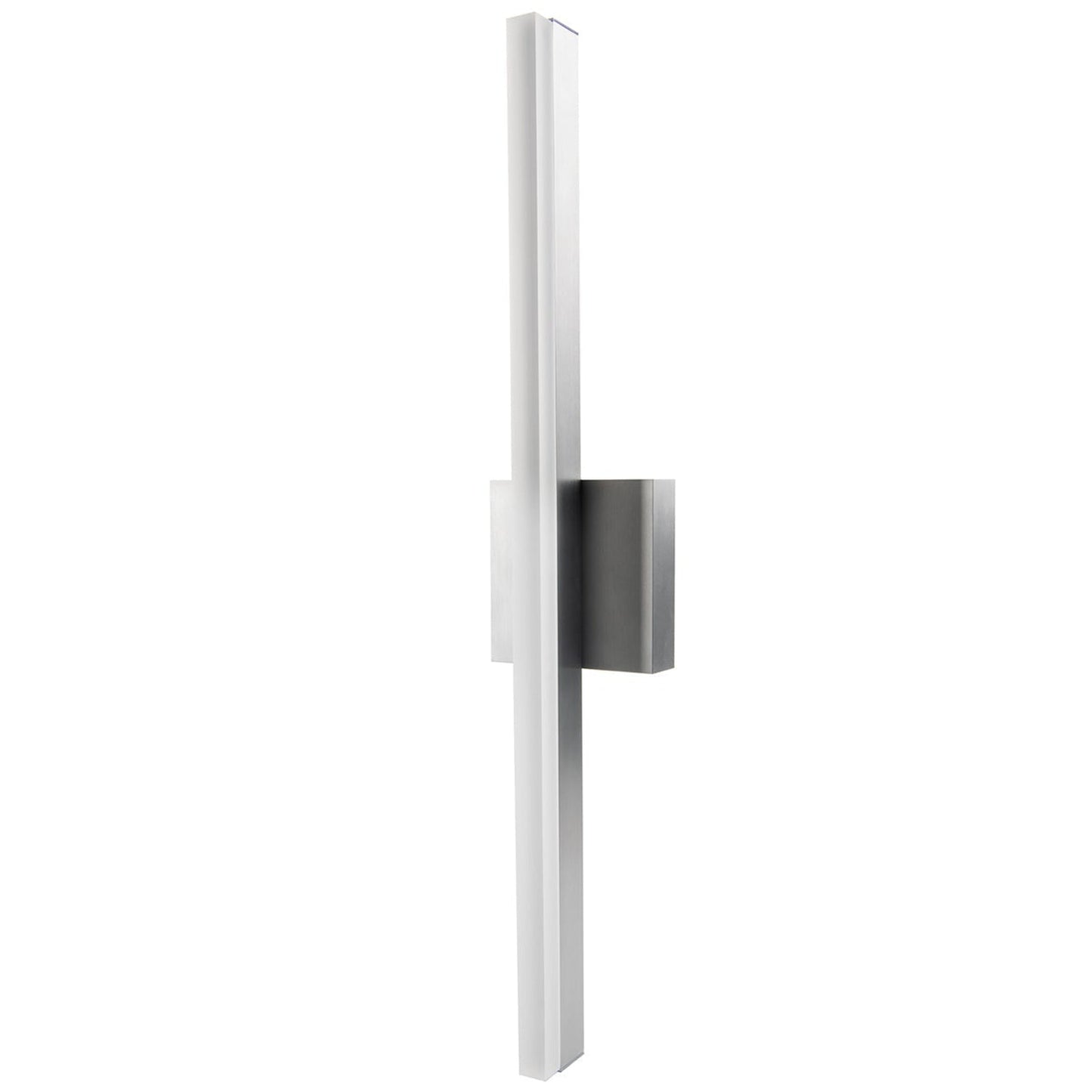 Norwell Lighting Ava 24" 1-Light Brushed Aluminum Vanity LED Sconce With Matte Opal Acrylic Diffuser