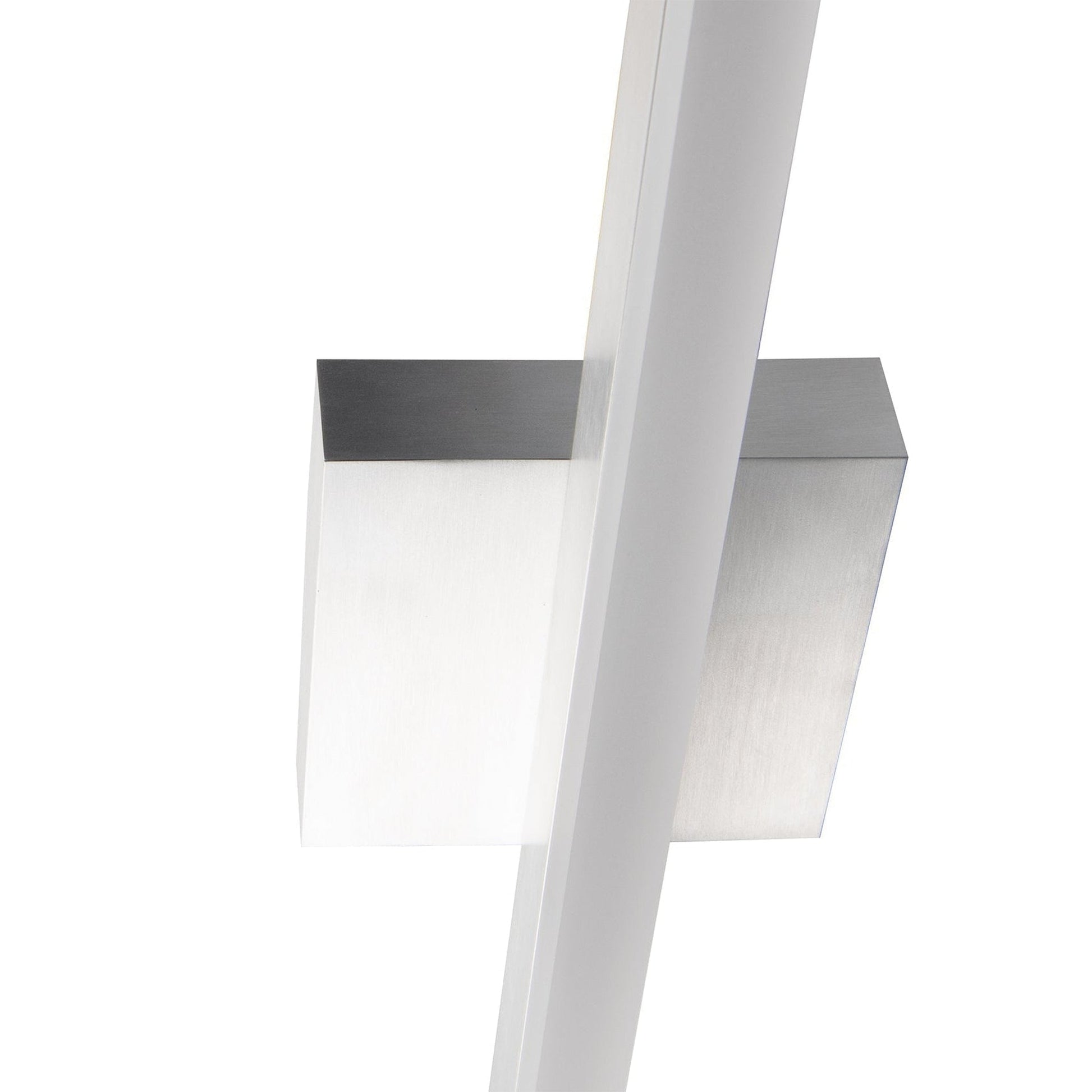 Norwell Lighting Ava 24" 1-Light Brushed Aluminum Vanity LED Sconce With Matte Opal Acrylic Diffuser