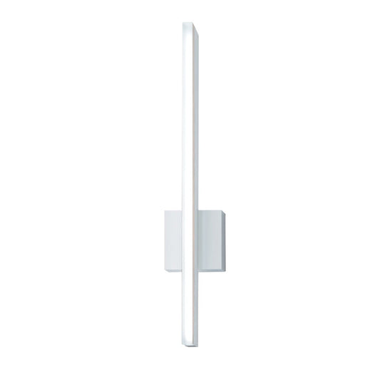 Norwell Lighting Ava 24" 1-Light Gloss White Vanity LED Sconce With Matte Opal Acrylic Diffuser