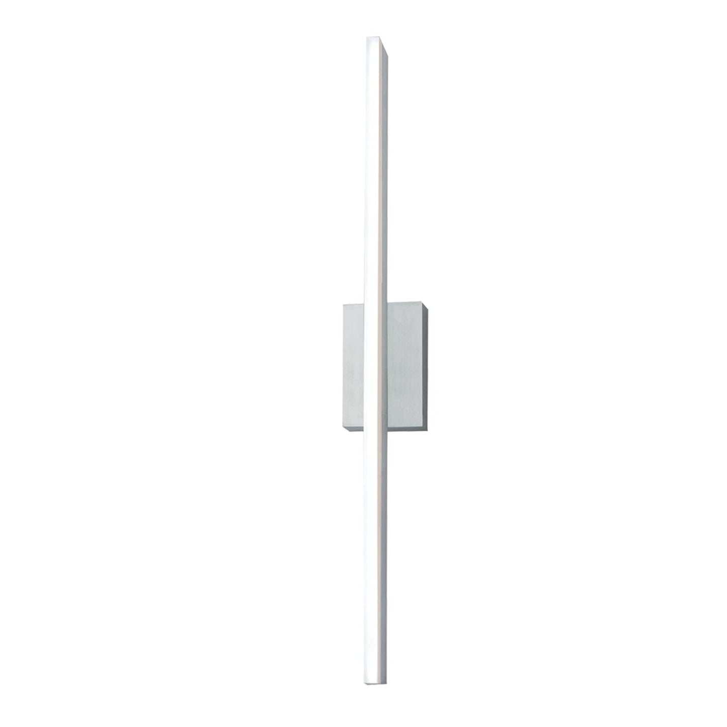 Norwell Lighting Ava 36" 1-Light Brushed Aluminum Vanity LED Sconce With Matte Opal Acrylic Diffuser