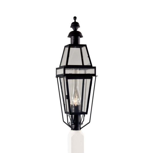 Norwell Lighting Beacon 33" 1-Light Black Medium Outdoor Post Light With Clear Glass Diffuser