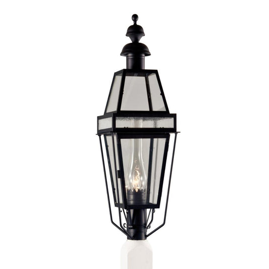 Norwell Lighting Beacon 38" 1-Light Black Outdoor Post Light With Clear Glass Diffuser
