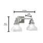 Norwell Lighting Birmingham 9" x 14" 2-Light Chrome Vanity Lighting With Square Glass Diffuser