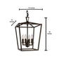 Norwell Lighting Cage 18" x 12" 4-Light Bronze Small Chandelier