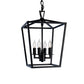 Norwell Lighting Cage 18" x 12" 4-Light Matte Black Small Chandelier