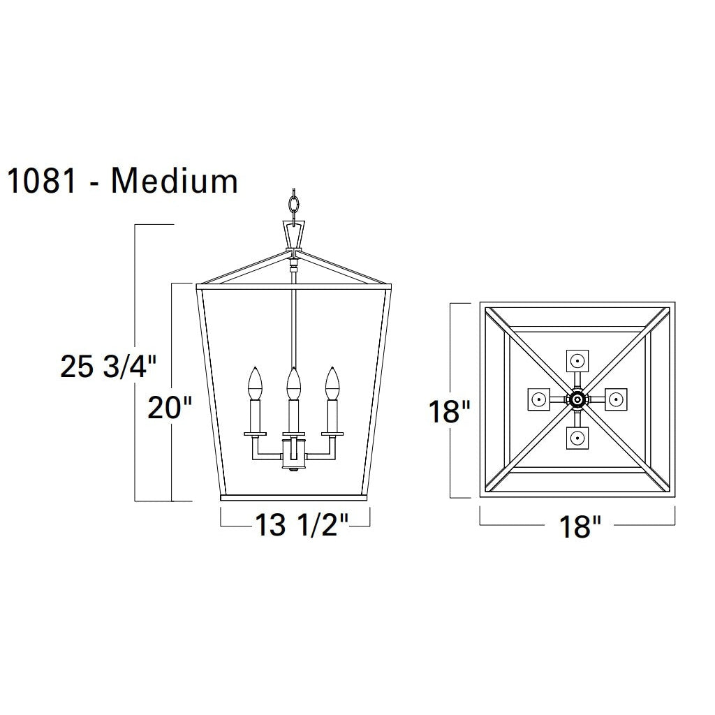 Norwell Lighting Cage 26" x 18" 4-Light Polished Nickel Medium Chandelier