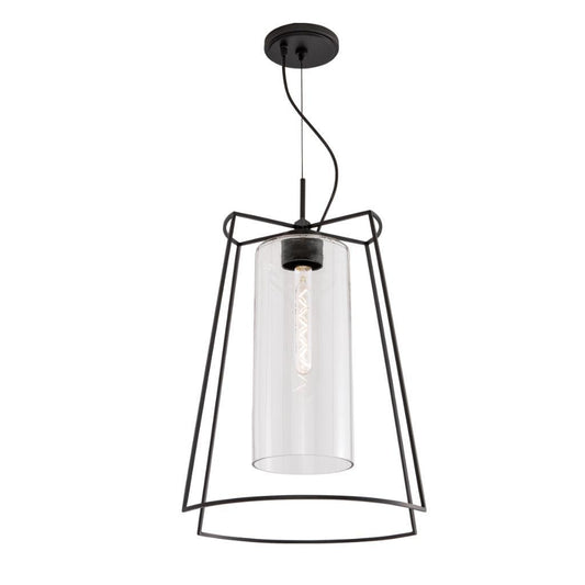 Norwell Lighting Cere 20" 1-Light Matte Black Pendant
