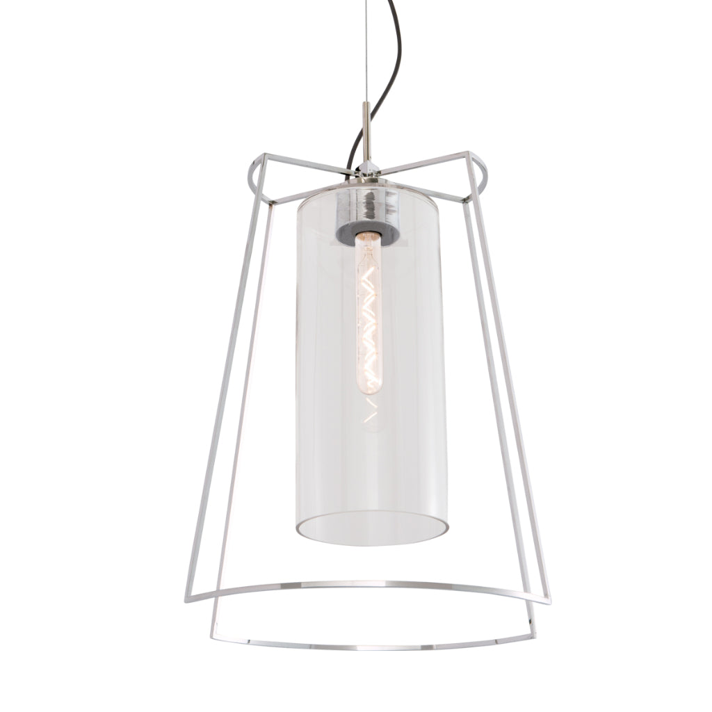 Norwell Lighting Cere 20" 1-Light Polished Nickel Pendant