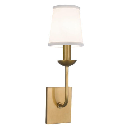 Norwell Lighting Circa 4" x 4" 1-Light Aged Brass Indoor Wall Light