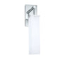 Norwell Lighting Dean 5" x 18" Square Chrome LED Wall Sconce With Matte Opal Diffuser