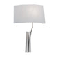 Norwell Lighting Diamond 1-Light Wide Polished Nickel Steel Indoor Wall Sconce With White Fabric Shade