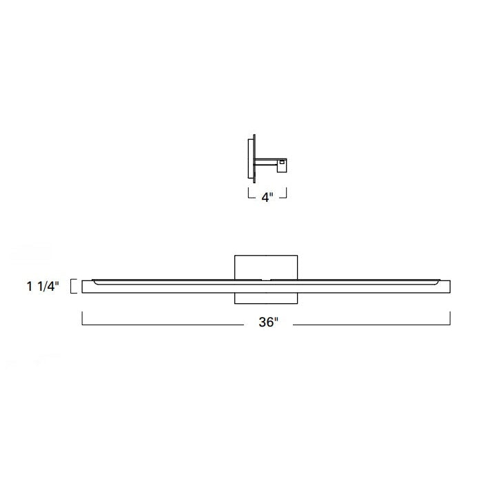 Norwell Lighting Double L 36" Linear Brushed Nickel Vanity Wall LED Sconce With Frosted Acrylic Diffuser