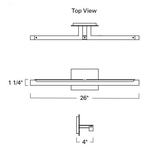 Norwell Lighting Double L 36" Linear Brushed Nickel Vanity Wall LED Sconce With Frosted Acrylic Diffuser