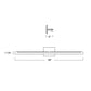 Norwell Lighting Double L 36" Linear Chrome Vanity Wall LED Sconce With Frosted Acrylic Diffuser