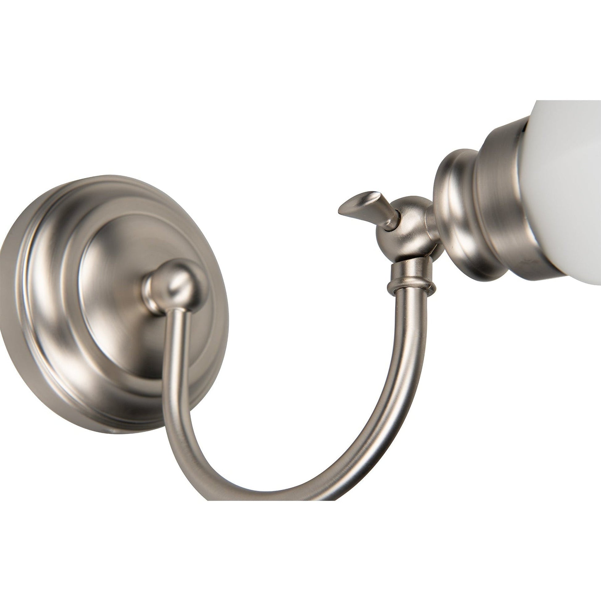 Norwell Lighting Emily 12" x 5" 1-Light Brushed Nickel Vanity Sconce With Hexagonal Opal Glass Diffuser