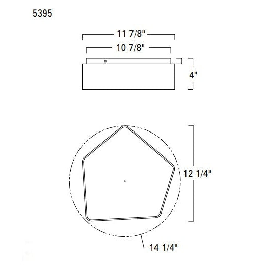 Norwell Lighting Fenway 13" Satin Brass Flush Mount