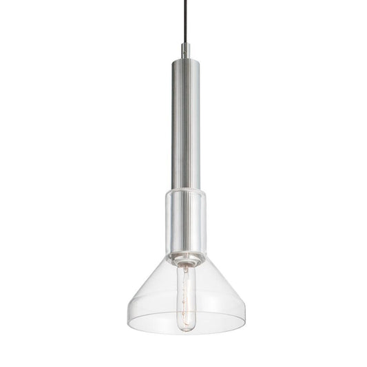 Norwell Lighting Funnel 23" 1-Light Polished Nickel Pendant