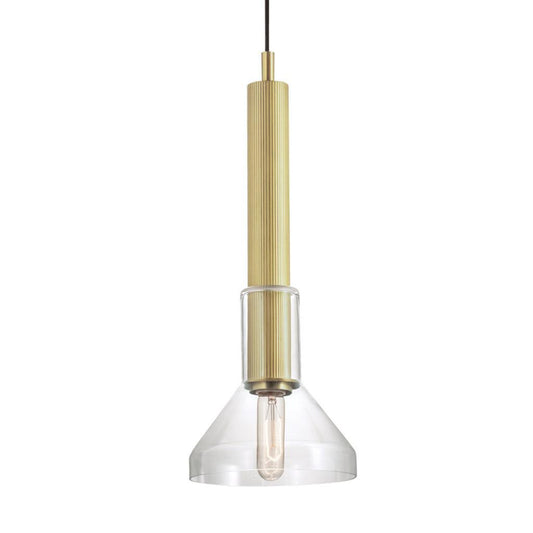 Norwell Lighting Funnel 23" 1-Light Satin Brass Pendant