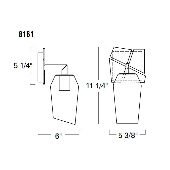 Norwell Lighting Gaia 11" x 5" 1-Light Chrome Indoor Wall Sconce With Clear Glass Diffuser