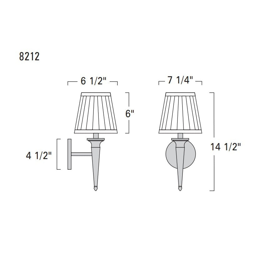 Norwell Lighting Georgetown 15" x 6" 1-Light Polished Nickel Sconce