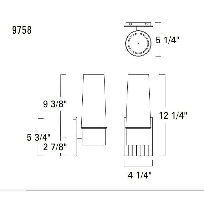 Norwell Lighting Icycle 12" x 4" 1-Light Chrome Vanity Wall Sconce With Clear Frosted Diffuser