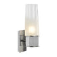 Norwell Lighting Icycle 12" x 4" 1-Light Chrome Vanity Wall Sconce With Clear Frosted Diffuser