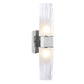 Norwell Lighting Icycle 19" x 4" 2-Light Chrome Vanity Wall Sconce With Clear Frosted Diffuser