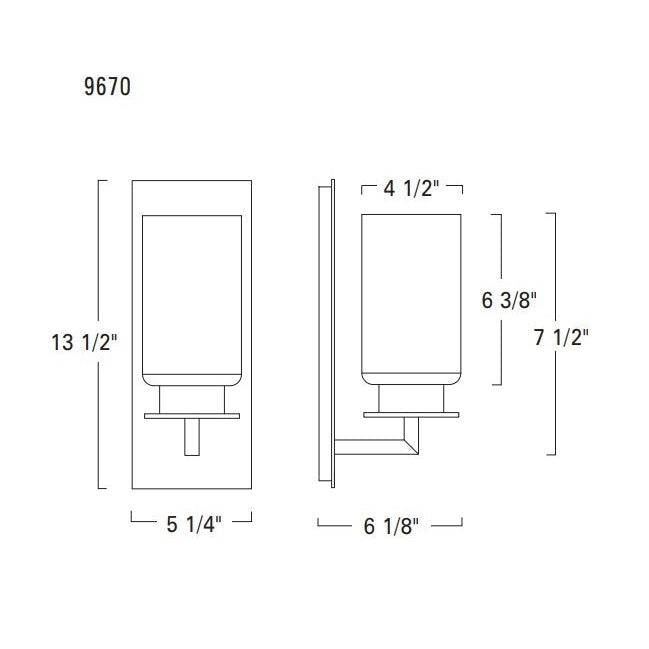 Norwell Lighting Jade 14" x 5" 1-Light Bronze Vanity Wall Sconce With Matte Opal Glass Diffuser