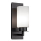 Norwell Lighting Jade 14" x 5" 1-Light Bronze Vanity Wall Sconce With Matte Opal Glass Diffuser