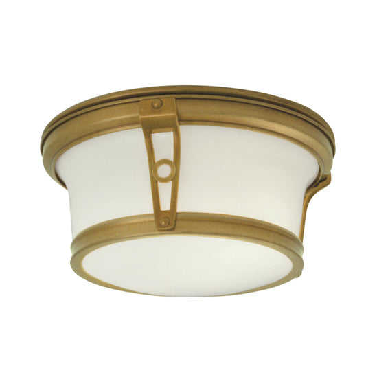 Norwell Lighting Leah 10" 2-Light Aged Brass Flush Mount